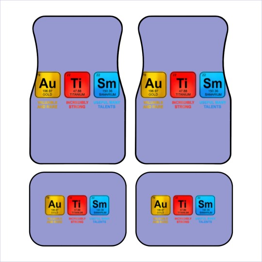 Discover Autism Awareness Women Men Kids Elements Periodic Table ASD Car Mats