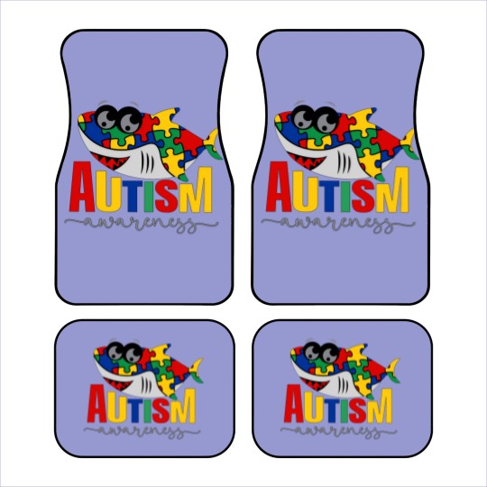 Discover Shark Autism Support Gift Car Mats