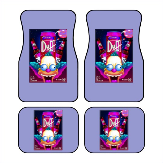 Discover Krusty the Clown Car Mats, Duff Beer Car Mats Car Mats, Simpson Car Mats