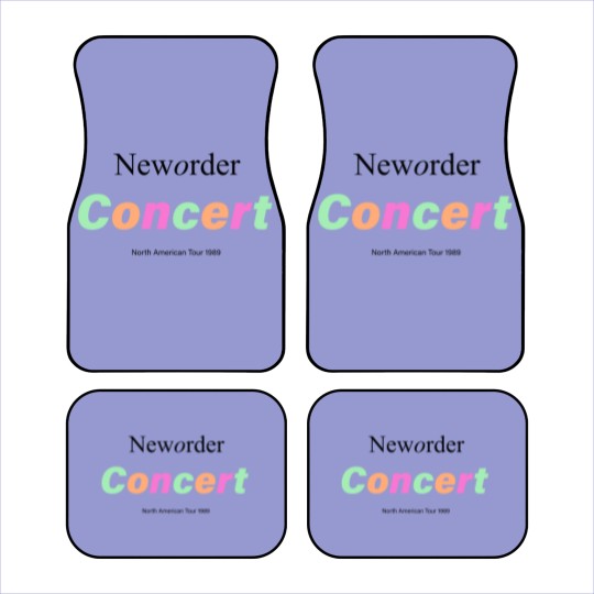 Discover vintage 1989 New Order Concert North American Tour Car Mats