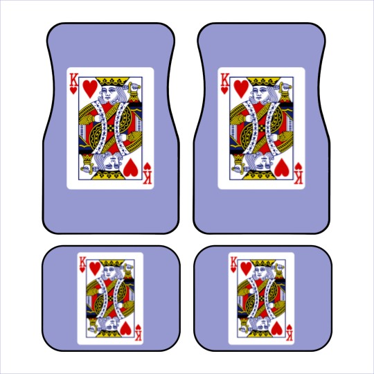Discover King of Hearts Playing Card Car Mats