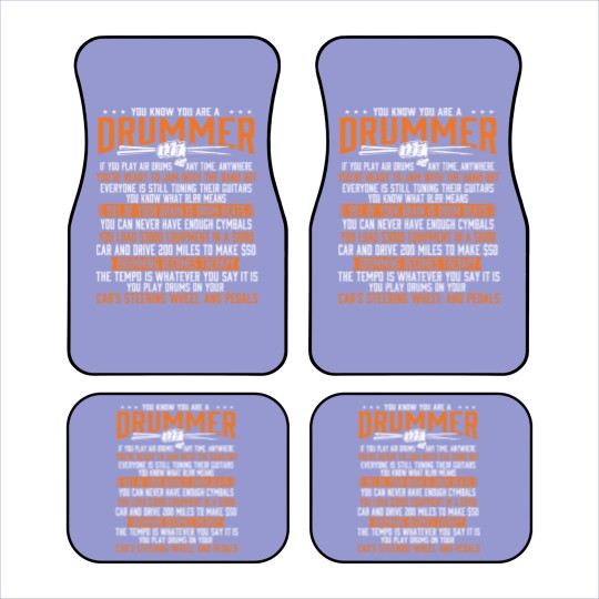 Discover You Know You Are A Drummer - Band Lover Percussion Car Mats