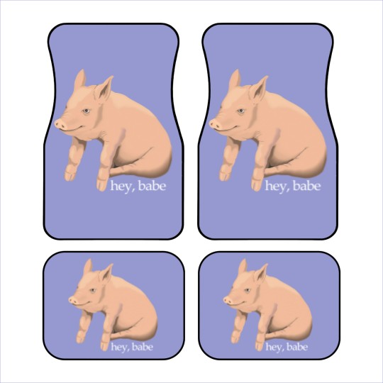 Discover Hey Babe Cute Pig Pun Car Mats