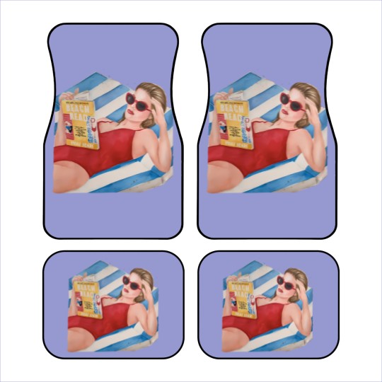 Discover Beach Read by Emily Henry book Car Mats | Super soft cotton bookish Car Mats