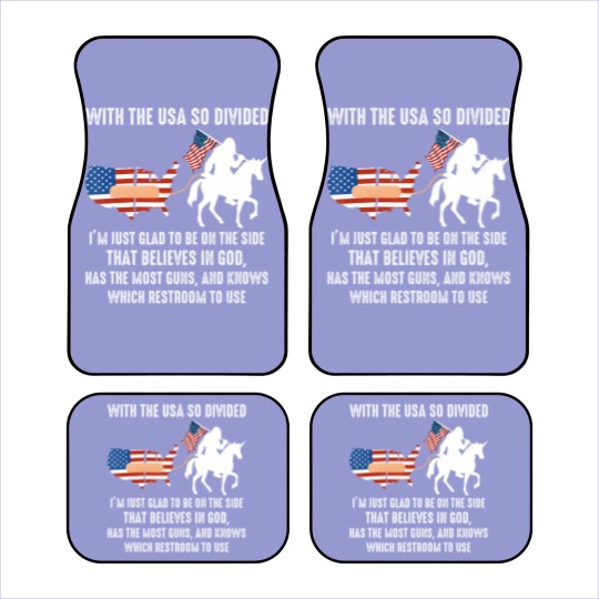 Discover with the usa so divided i'm just glad to be on the side Car Mats