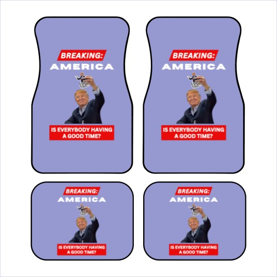 Discover BREAKING AMERICA Anti-Trump Tariffs HANDS OFF 2025 Protest Car Mats