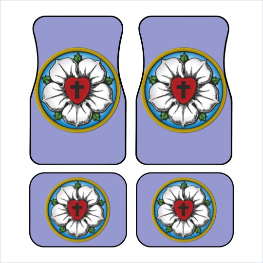 Discover Lutheran Rose Car Mats