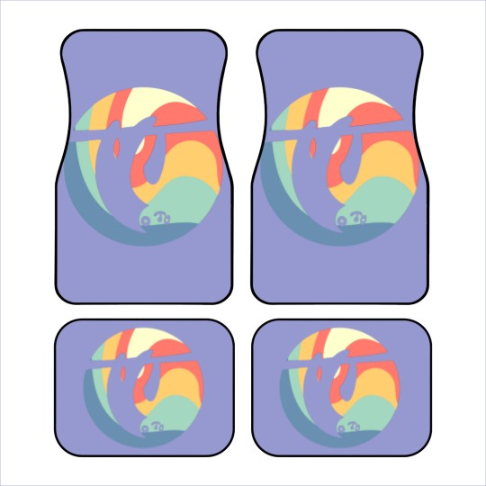 Discover Sloth Vintage Circle Car Mats
