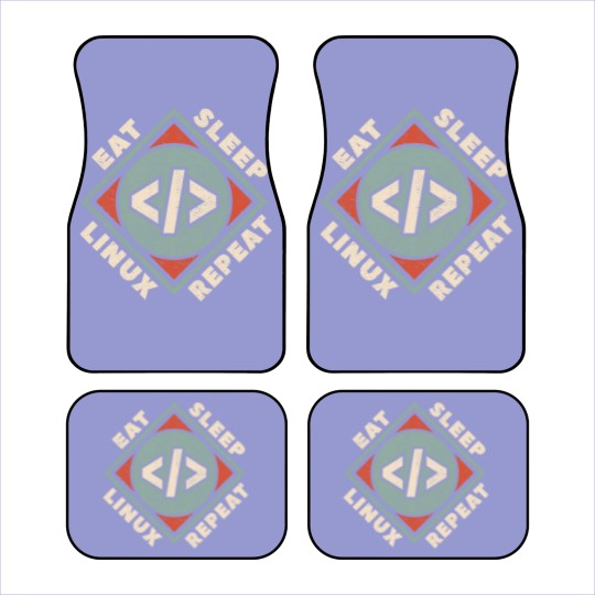 Discover Linux - Eat Sleep Linux Repeat Car Mats