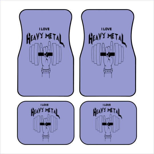 Discover I Love Heavy Metal Car Mats