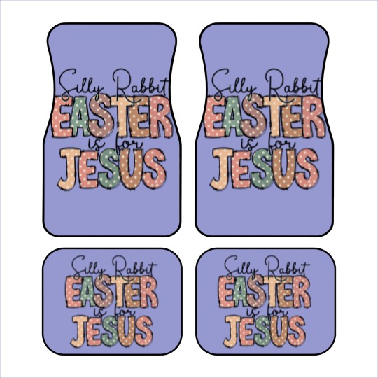 Discover Kids Easter Car Mats, Silly Rabbit, Easter is for Jesus Car Mats
