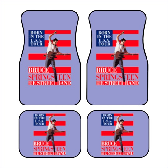 Discover Bruce Springsteen Born In Usa Tour Car Mats, Bruce Springsteen Usa Flag Car Mats
