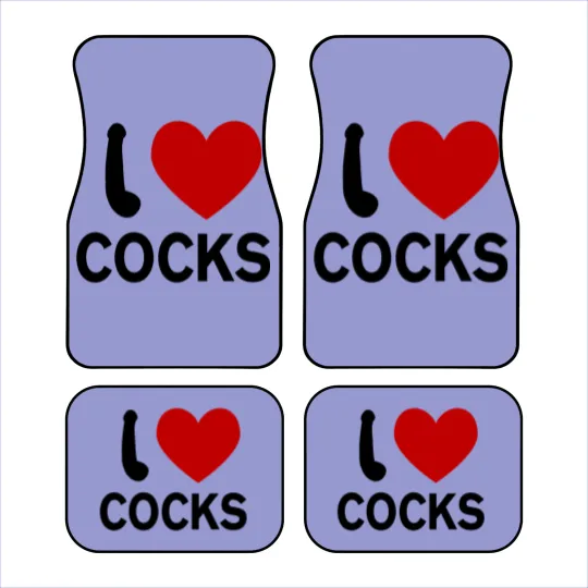 Discover I Love Cocks Car Mats