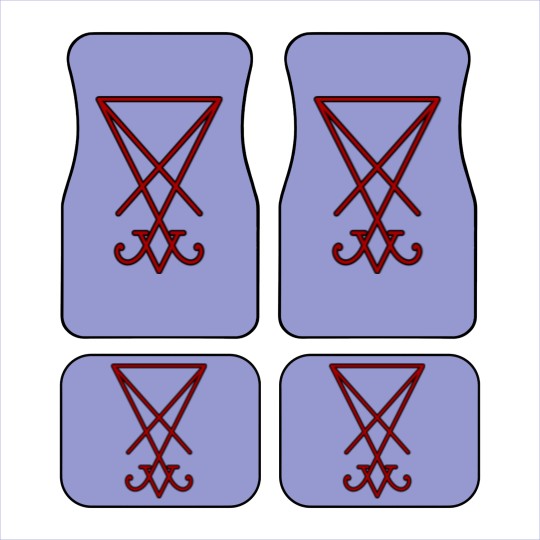 Discover Seal of Lucifer - Red Car Mats
