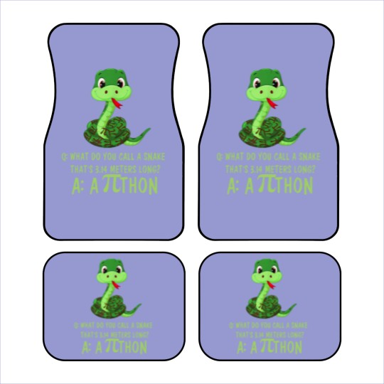 Discover Python Pithon Pi Symbol Happy Pi Day Car Mats Math