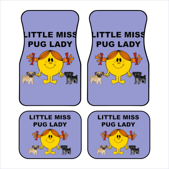 Discover Little Miss Pug Lady Cute Design Car Mats