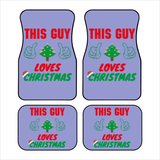 Discover This Guy Loves Christmas, Funny Mens Christmas Car Mats