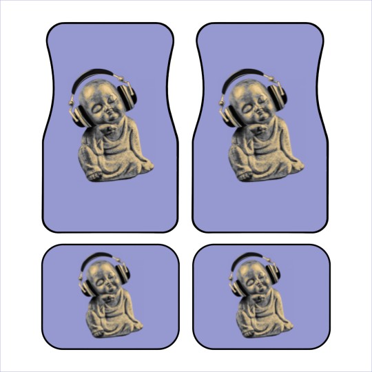 Discover Buddha Headphones Car Mats Buddhist Monk DJ Car Mats