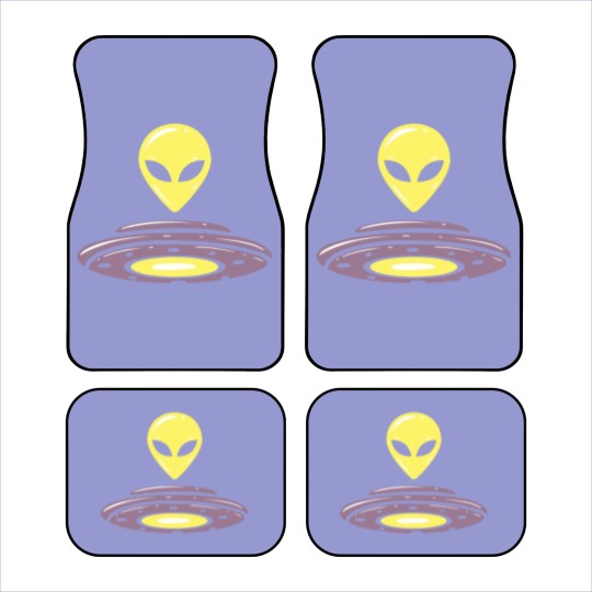 Discover Alien UFO motif alien head saucer design Car Mats