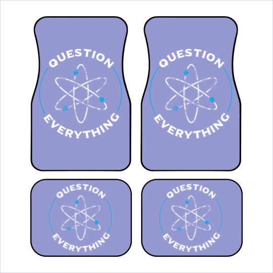 Discover Question everything atom - atheism - atheist Car Mats