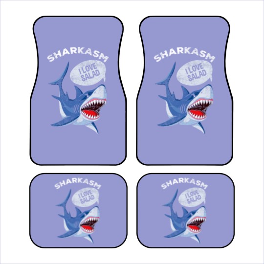 Discover Sarcastic Shark Humor Meat Lover Marine Biology Car Mats