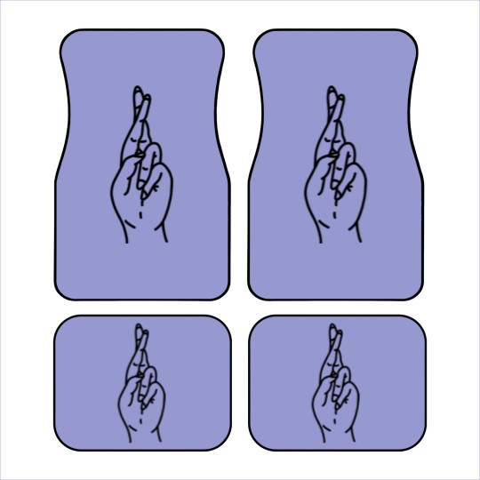 Discover Hand Fingers Crossed Car Mats