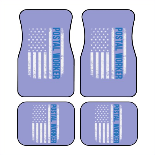 Discover American Postal Worker USA Flag 4th of July Car Mats