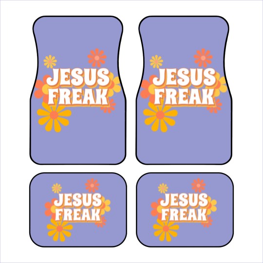 Discover Retro Jesus freak hippie flowers-vintage Jesus Car Mats