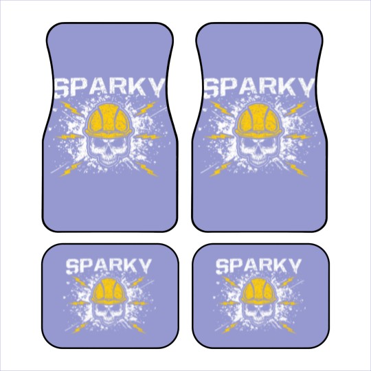 Discover Sparky Grounded Voltage Electrician Lineman Skull Car Mats