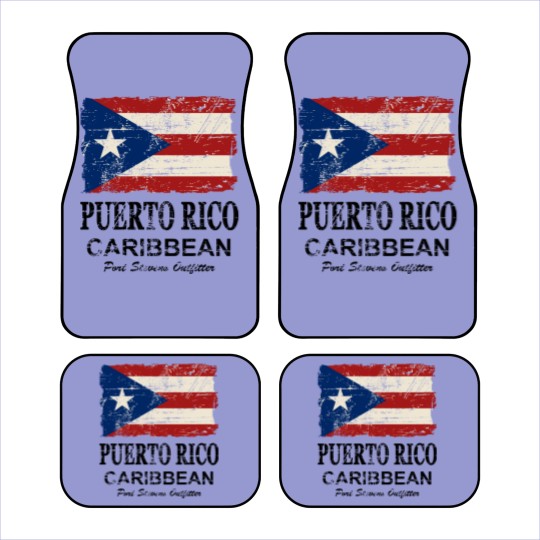Discover Puerto Rico Flag - Vintage Look Car Mats