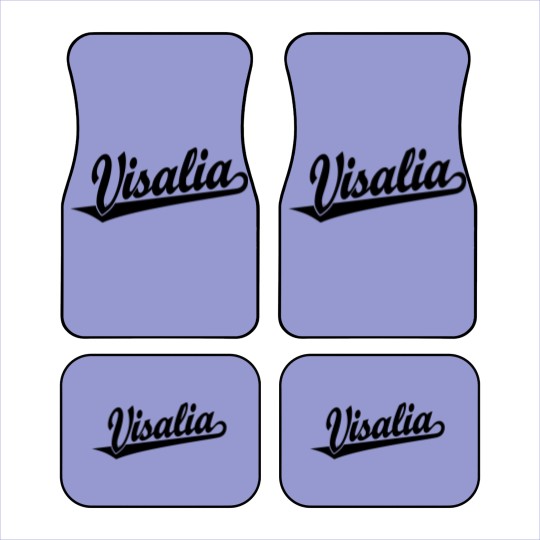 Discover Visalia script logo in black Car Mats