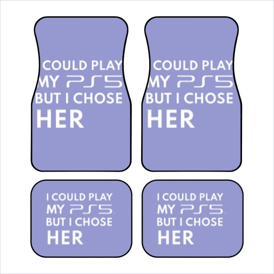 Discover Could play my PS5 White Car Mats