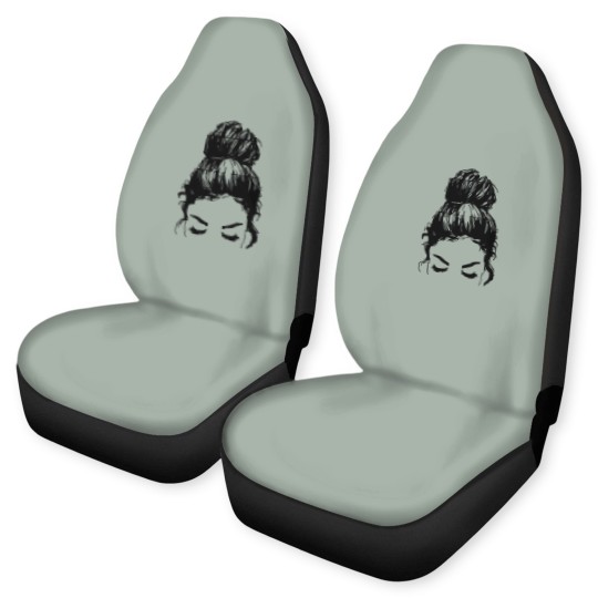 Discover Messy bun face - unisex Car Seat Covers | Mom Car Seat Covers | messy bun Car Seat Covers