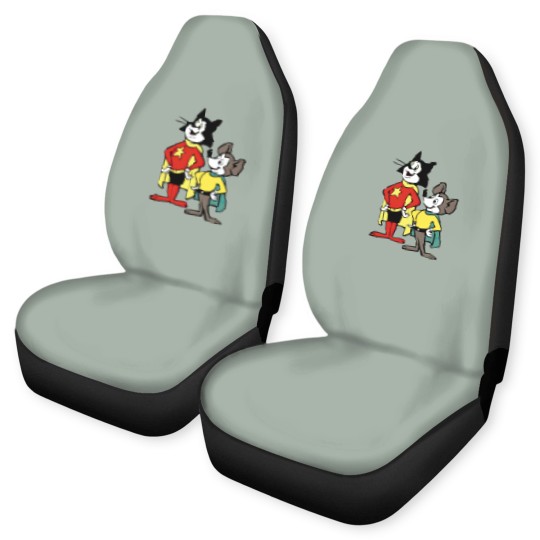 Discover Courageous Cat with Minute Mouse Car Seat Covers