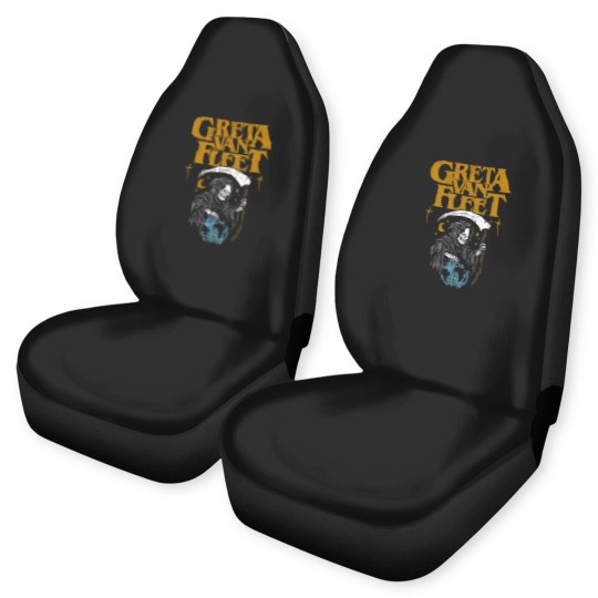 Discover Greta Van Fleet Car Seat Covers, Retro Greta Van Car Seat Covers, Dream In Gold Tour 2023 Car Seat Covers