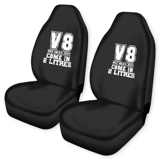 Discover V8 Engine Car Seat Covers | Milk And Juice Come 2 Litres Gift - V8 Engine - Car Seat Covers