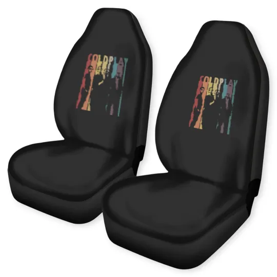 Discover Vintage Retro Coldplay Car Seat Covers, Vintage Coldplay Car Seat Covers, Coldplay Gift, Retro Gift Car Seat Covers