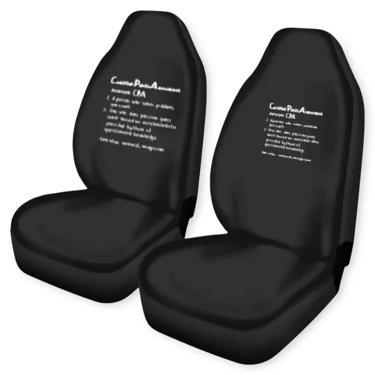 Discover CPA Funny Accountant Gift Idea Car Seat Covers