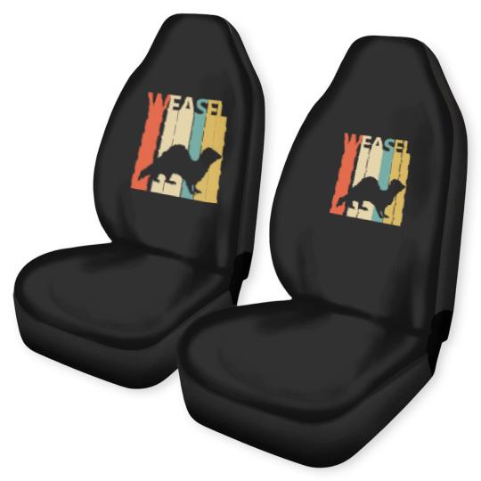 Discover Vintage Weasel Animal Silhouette Car Seat Covers