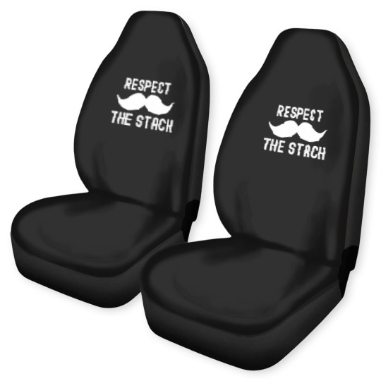 Discover funny mustache respect the stache t Car Seat Covers