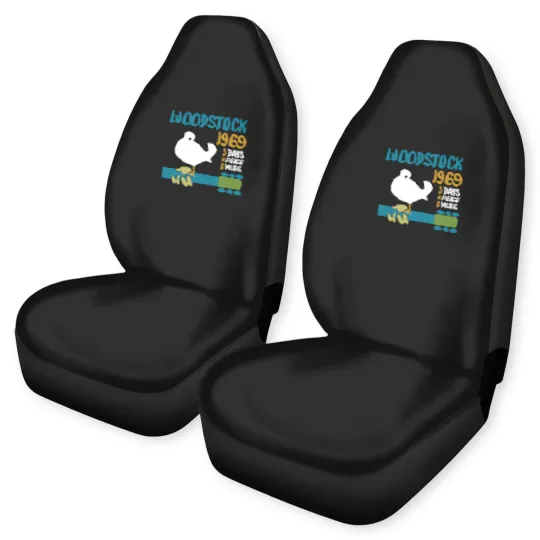 Discover woodstock 50th anniversary 1969 2020,Woodstock Car Seat Covers,Woodstock 1969 ,Peace Love Bird - Woodstock - Car Seat Covers