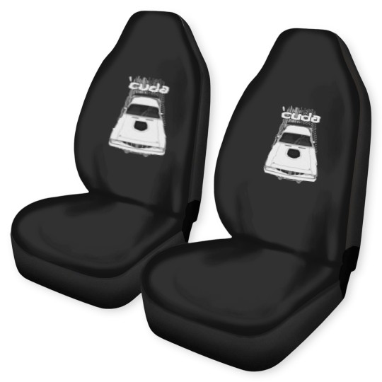 Discover Plymouth Barracuda 1971 - White Car Seat Covers