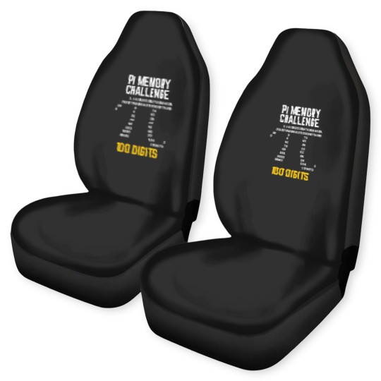 Discover 100 Digits of Pi Memory Challenge - Pi Day Car Seat Covers
