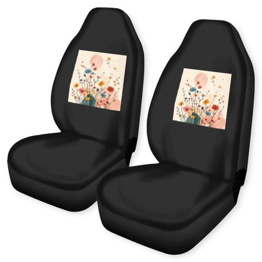 Discover Pickleball Summer Flowers Car Seat Covers