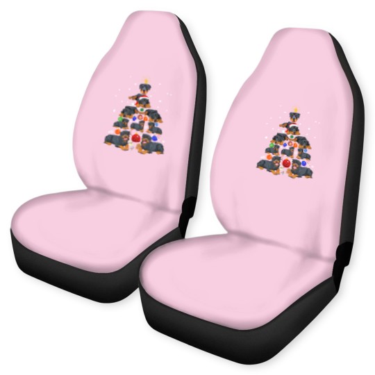 Discover Funny Christmas Rottweiler Dog Car Seat Covers , Rottweiler Dog