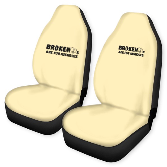 Discover Broken Hearts Are For Assholes Frank Zappa (in black letters & black heart version) Car Seat Covers