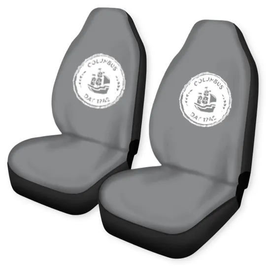 Discover Columbus Day USA America Holiday Christopher Ship Car Seat Covers