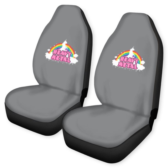 Discover HEAVY METAL! (Funny Unicorn / Rainbow Mosh Parody Car Seat Covers