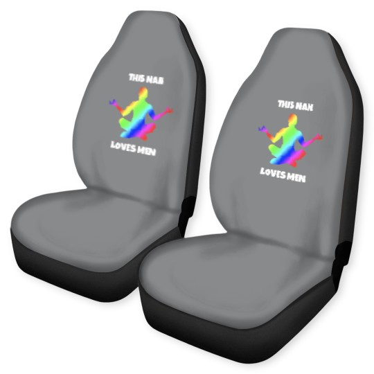 Discover This Man loves Men rainbow colors gay men Car Seat Covers