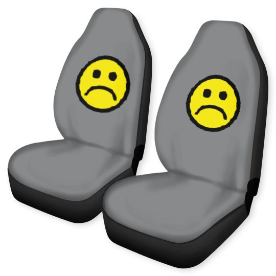 Discover Sad Face Car Seat Covers
